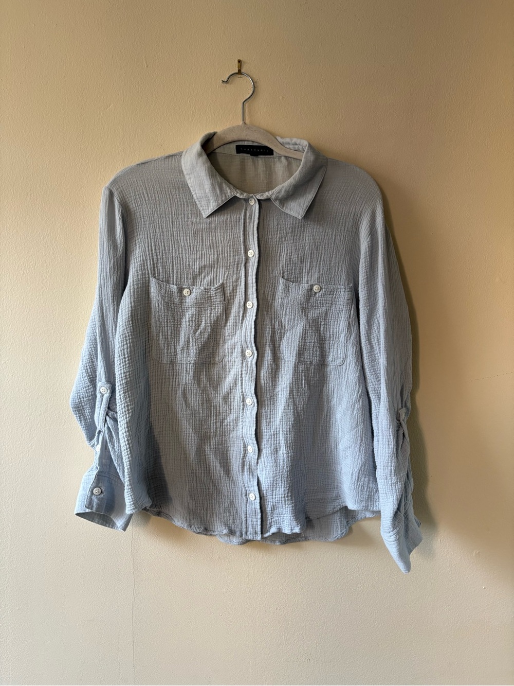 sanctuary light blue cotton shirt
